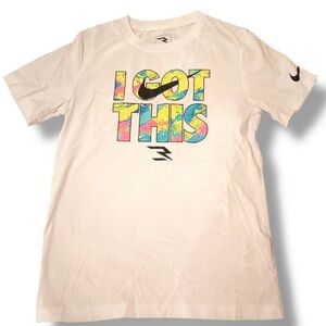 **NWT**Nike White 'I Got This' Kids Tee